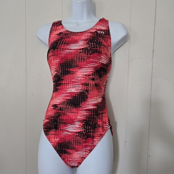 TYR Women's Red and Black Swimsuit-Size S - Picture 4 of 5